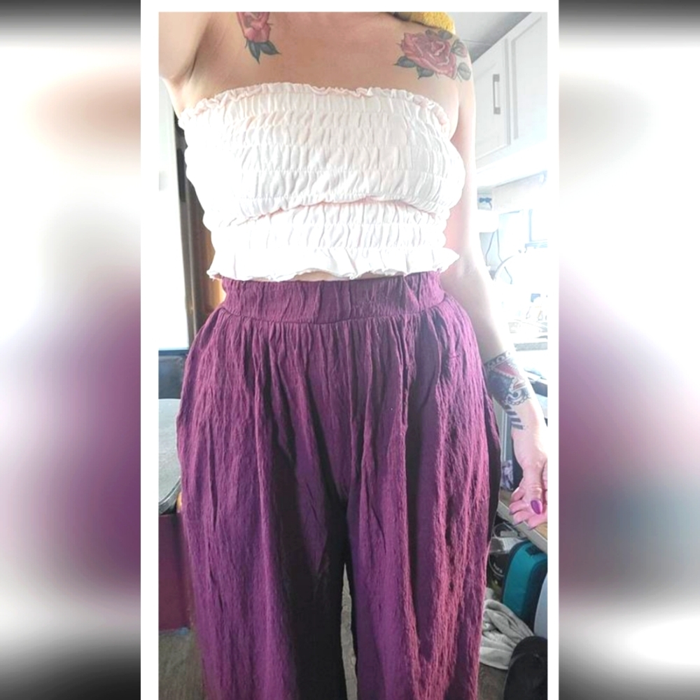 Free People Solange Set Rose/Maroon Combo Small, Fits Large